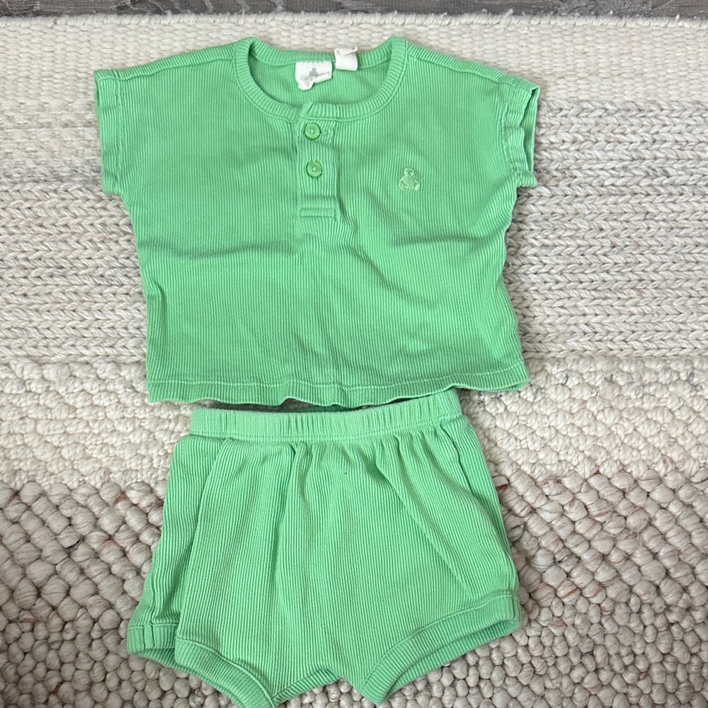 GAP Green Ribbed Two-Piece Matching Set